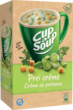 Cup-a-soup poireaux crème avec croûtons de fromage, paquet de 21 sachets