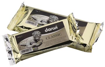 Darwi pâte à modeler classic, paquet de 1 kg, blanc