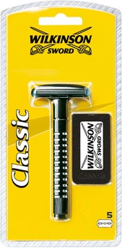 Wilkinson classic rasoir, inclusief 5 lames de rechange