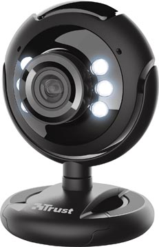 Trust spotlight pro webcam, avec microphone et diodes d'éclairage intégrés