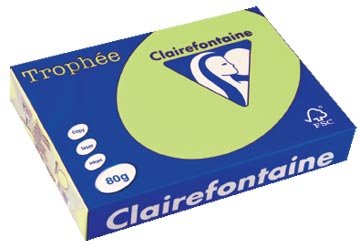 Clairefontaine trophée papier couleur, a4, 80 g, 500 feuilles, vert golf