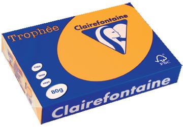 Clairefontaine trophée pastel, papier couleur, a4, 80 g, 500 feuilles, bouton d'or