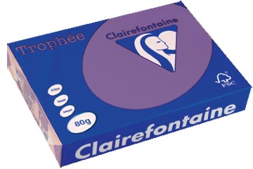 Clairefontaine trophée intens, papier couleur, a4, 80 g, 500 feuilles, violet