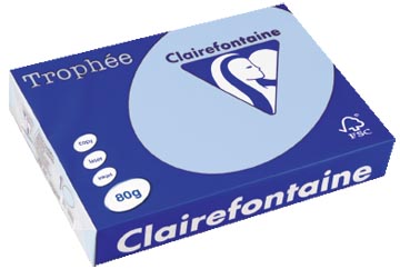 Clairefontaine trophée papier couleur, a4, 80 g, 500 feuilles, bleu