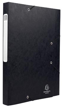Exacompta boîte de classement cartobox dos de 2,5 cm, noir, épaisseur 5/10e