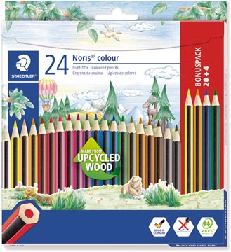 Staedtler noris colour crayons de couleur, blister de 20 + 4 gratuit