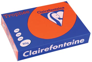 Clairefontaine trophée intens, papier couleur, a4, 80 g, 500 feuilles, rouge cardinal