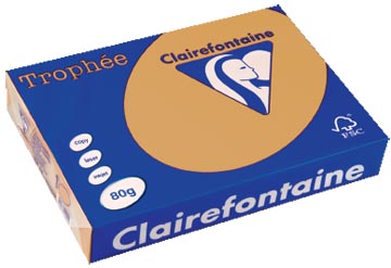 Clairefontaine trophée papier couleur, a4, 80 g, 500 feuilles, caramel