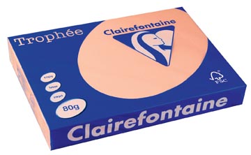 Clairefontaine trophée pastel, papier couleur, a3, 80 g, 500 feuilles, saumon