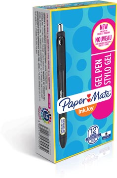 Paper mate inkjoy gel roller, moyenne, noir (jet black)