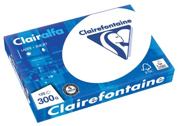 Clairefontaine clairalfa papier de présentation, a4, 300 g, paquet de 125 feuilles