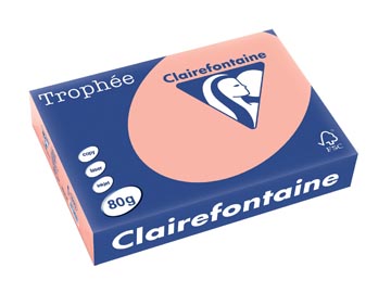 Clairefontaine trophée papier couleur, a4, 80 g, 500 feuilles, pêche