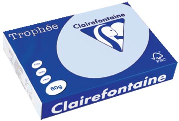 Clairefontaine trophée papier couleur, a4, 80 g, 500 feuilles, bleu azur