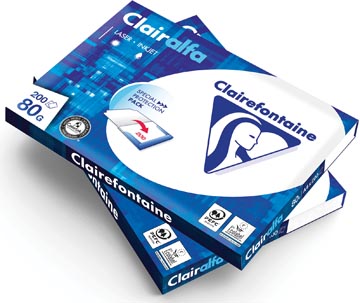 Clairefontaine papier d'impression ft a4, 80 g, paquet de 200 feuilles, boîte de 7 paquets