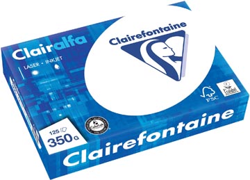 Clairefontaine clairalfa papier de présentation, a4, 350 g, paquet de 125 feuilles