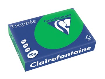 Clairefontaine trophée intens, papier couleur, a4, 80 g, 500 feuilles, vert billard