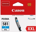 Canon cartouche d'encre cli-581c xxl, 282 photos, oem 1995c001, cyan