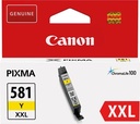 Canon cartouche d'encre cli-581y xxl, 322 photos, oem 1997c001, jaune