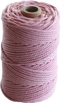 Corde coton macramé de 70 m, rose clair