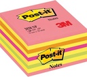 Post-it notes cube, 450 feuilles, ft 76 x 76 mm, nuances roze-jaune