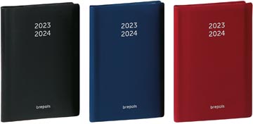 Brepols journal de classe student seta, noir/bleu/bordeaux, 2023-2024