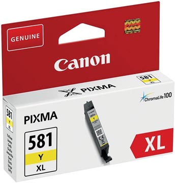 Canon cartouche d'encre cli-581y xl, 519 pages, oem 2051c001, jaune