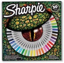 Sharpie marqueur permanente lézard , fin et extra fine, boîte de 30 pièces en couleurs assorties