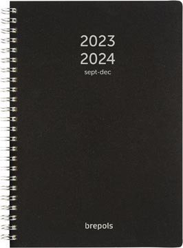 Brepols journal de classe weekly notes polyprop, noir, 2023-2024