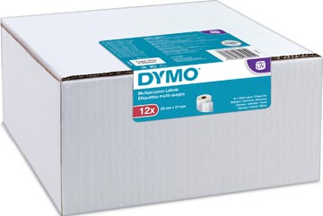 Dymo value pack: étiquettes labelwriter ft 57 x 32 mm, amovible, blanc, boîte de 12 x 1000 étiquettes