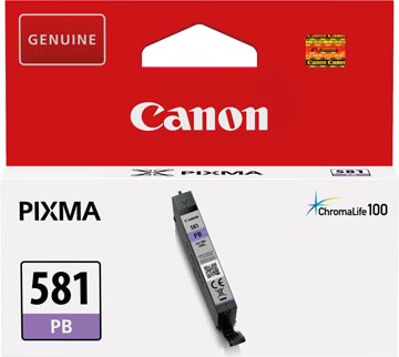 Canon cartouche d'encre cli-581pb, 241 photos, oem 2107c001, photo blue