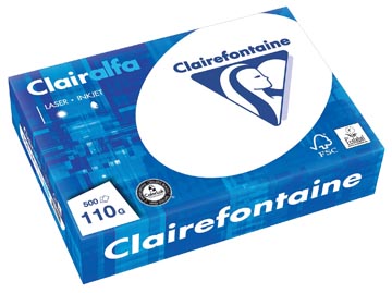 Clairefontaine clairalfa papier de présentation a4, 110 g, paquet de 500 feuilles