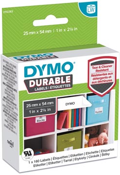 Dymo étiquettes durable labelwriter ft 25 x 54 mm, 160 étiquettes
