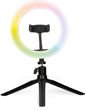 Ksix lampe anneau led avec statif, couleurs rgb, diamètre 20 cm