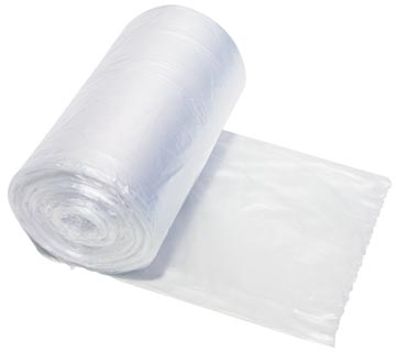 Sac poubelle hdpe, 0,16 microns, ft 39 x 49 cm, 10 l, transparent, rouleau de 50 pièces