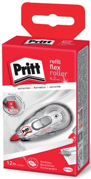 Pritt dérouleur de correction refill flex, 4,2 mm x 12 m, en boîte distributrice