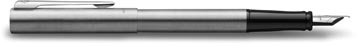 Waterman stylo plume allure chrome pointe fine, 6 cartouches d'encre incluses, sous blister