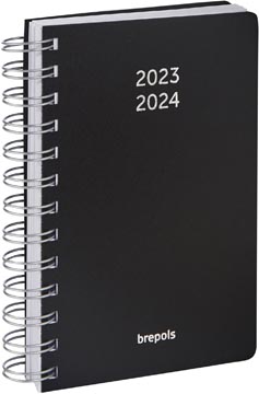 Brepols journal de classe wire-o, noir, 2023-2024