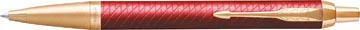 Parker im premium stylo bille, moyenne, en boîte-cadeau, deep red (rouge/or)