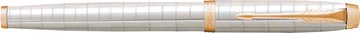 Parker im premium stylo plume, fine, en boîte-cadeau, pearl (blanc/or)