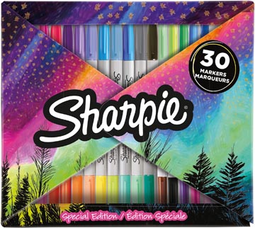 Sharpie s-note marqueur, fine, assorti, boîte de 30 pièces