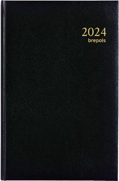 Brepols agenda saturnus lima, noir, 2024