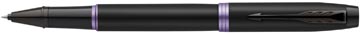 Parker im vibrant rings roller, noir avec accents pourpres