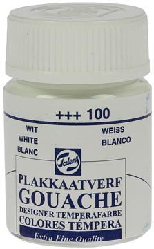 Talens gouache extra fine, flacon de 16 ml, blanc