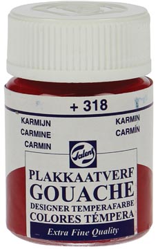 Talens gouache extra fine flacon de 16 ml, carmin