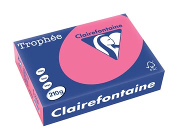 Clairefontaine trophée intens, papier couleur, a4, 210 g, 250 feuilles, fuchsia