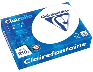 Clairefontaine clairalfa papier de présentation, a4, 210 g, paquet de 250 feuilles