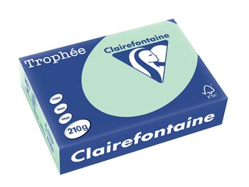 Clairefontaine trophée pastel, papier couleur, a4, 210 g, 250 feuilles, vert