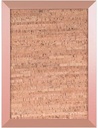 Bi-office kamashi planche de liège avec cadre couleur cuivre, ft 60 x 45 cm