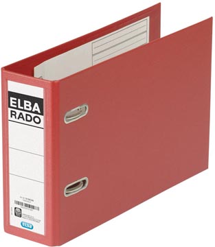 Elba rado plast classeur pour ft a5 oblong, rouge foncé, dos de 7,5 cm