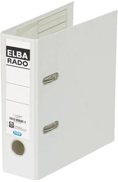 Elba rado plast classeur pour ft a5 en hauteur, blanc, dos de 7,5 cm